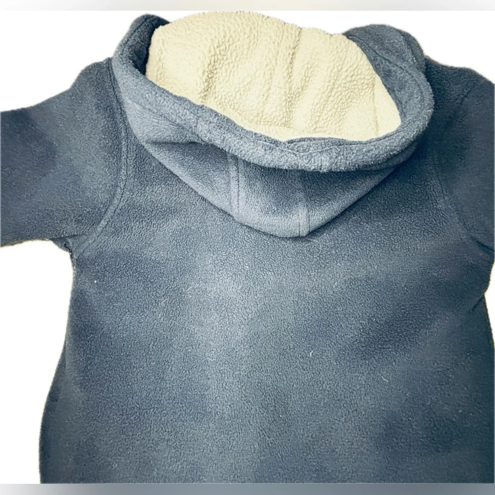 Boys Fleece Jacket Navy Blue Full Zip Hooded Warm Outerwear Winter Snow
